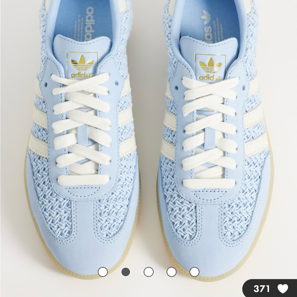 adidas Originals Samba OG sneakers in light blue and cream